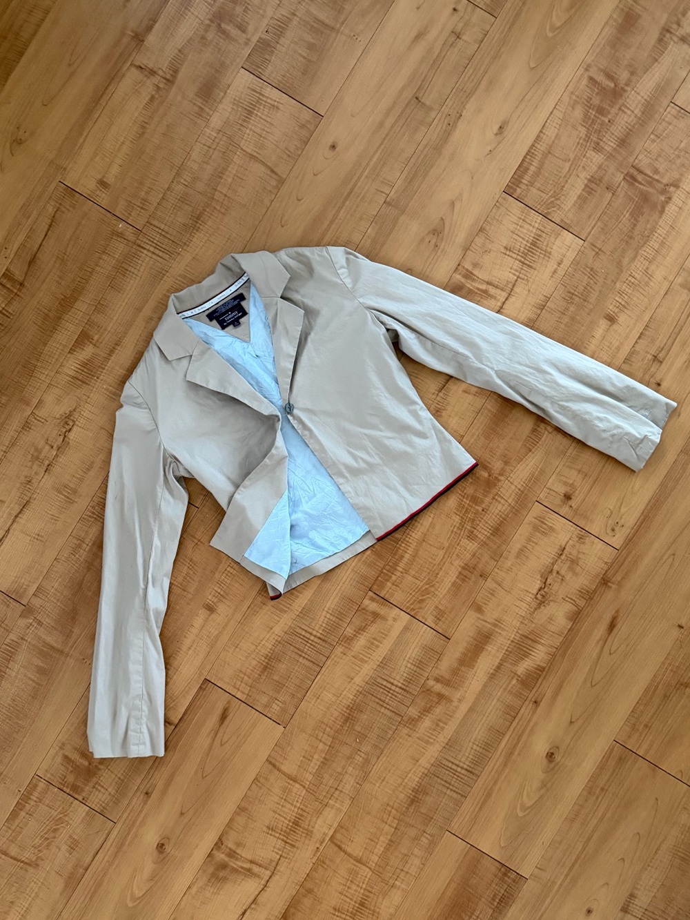Vintage Y2K Tommy Hilfiger Cotton Spandex Fitted Cropped Blazer